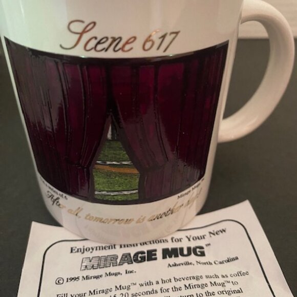 2 New VINTAGE 1995 GONE WITH THE WIND Mirage Mugs - Scarlet O'Hara & Tara - Picture 5 of 9